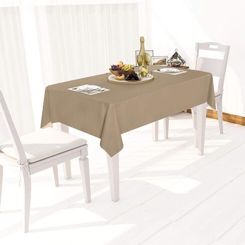 sancua 2 Pack Clear Plastic Table Cover Protector 54 x 78 inch, Rectangle Transparent PVC Table Cloth with Lace Edge 100% Waterproof Vinyl Tablecloths for Dining Kitchen Indoor Outdoor in Kuwait