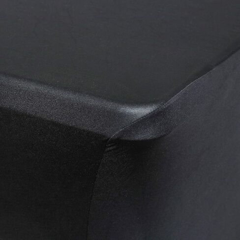 Obstal 4Ft Stretch Spandex Table Cover for Standard Folding Tables - 2 Pack Universal Rectangular Fitted Tablecloth for Party, Banquet, Events, Trade Show (Aqua, 48L x 24W x 30H Inches) in Kuwait