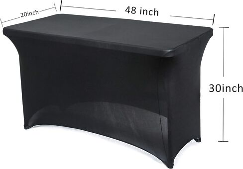 Obstal 4Ft Stretch Spandex Table Cover for Standard Folding Tables - 2 Pack Universal Rectangular Fitted Tablecloth for Party, Banquet, Events, Trade Show (Aqua, 48L x 24W x 30H Inches) in Kuwait