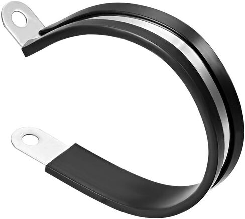 uxcell 1/4"(6mm) Cable Clamp 304 Stainless Steel Rubber Cushioned Insulated Clamp R Shape Metal Clamp 5Pcs in Saudi Arabia