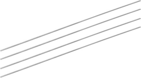 MECCANIXITY 304 قضبان مستديرة من الفولاذ المقاوم للصدأ، 3 مم × 400 مم قضبان عمود صلب لطائرة هليكوبتر طراز السيارة اليدوية، حزمة من 4 قطع in Kuwait