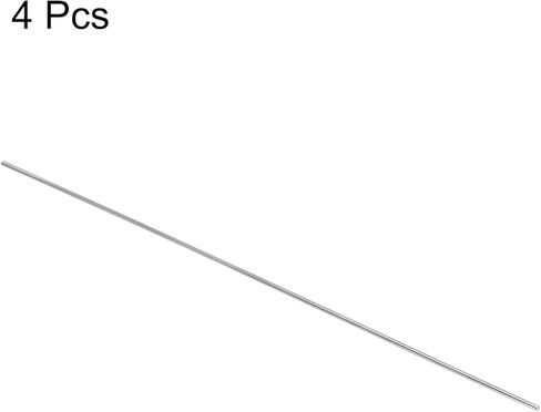 MECCANIXITY 304 قضبان مستديرة من الفولاذ المقاوم للصدأ، 3 مم × 400 مم قضبان عمود صلب لطائرة هليكوبتر طراز السيارة اليدوية، حزمة من 4 قطع in Kuwait