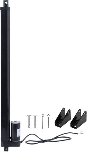 DasMarine 18 بوصة محرك خطي للسكتة الدماغية مع دعامة تثبيت لكرسي طاولة التلفزيون رفع سرير التدليك أريكة كهربائية، المحرك الكهربائي الخطي 225 رطل سعة تحميل 10 مم/ثانية سرعة 12 فولت تيار مستمر، أسود، داخلي خارجي in Kuwait