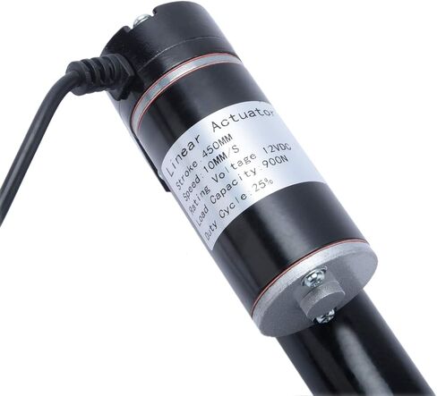 DasMarine 18 بوصة محرك خطي للسكتة الدماغية مع دعامة تثبيت لكرسي طاولة التلفزيون رفع سرير التدليك أريكة كهربائية، المحرك الكهربائي الخطي 225 رطل سعة تحميل 10 مم/ثانية سرعة 12 فولت تيار مستمر، أسود، داخلي خارجي in Kuwait