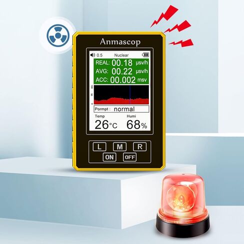 عدادات EMF 4in1 وعداد جيجر وقياس درجة الحرارة والرطوبة، وكاشف الإشعاع الكهرومغناطيسي، وكاشفات درجة حرارة المجال الكهربائي/المغناطيسي (XR3 Pro) in Kuwait