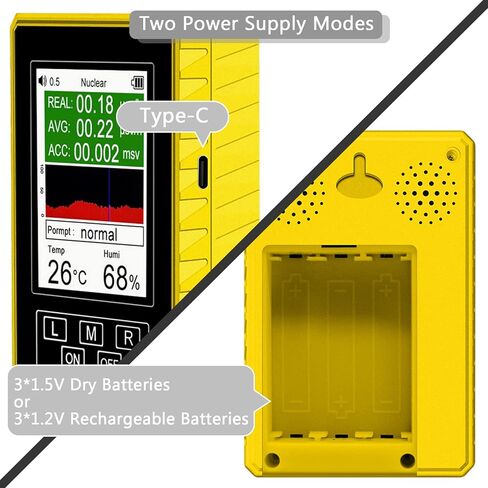 عدادات EMF 4in1 وعداد جيجر وقياس درجة الحرارة والرطوبة، وكاشف الإشعاع الكهرومغناطيسي، وكاشفات درجة حرارة المجال الكهربائي/المغناطيسي (XR3 Pro) in Kuwait