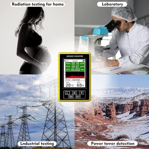 عدادات EMF 4in1 وعداد جيجر وقياس درجة الحرارة والرطوبة، وكاشف الإشعاع الكهرومغناطيسي، وكاشفات درجة حرارة المجال الكهربائي/المغناطيسي (XR3 Pro) in Kuwait