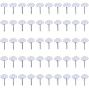 dophee 100Pcs Vintage Style Upholstery Nails Studs Tacks Pins for Furniture Sofa Basket Crafts Door Decoration, White, 11x17mm/0.43"x0.67" in Saudi Arabia