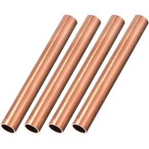 أنبوب نحاسي METALLIXITY (12 مم OD × 1 مم جدار T × 100 مم طول) 4 قطع، أنابيب مستقيمة - للتأثيث المنزلي، والآلات، والحرف اليدوية اليدوية in Kuwait