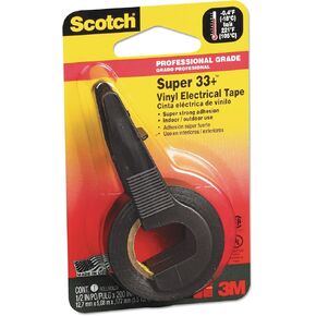 شريط كهربائي من الفينيل MMM194NA Super 33+ من EAR مع موزع، طول 200 بوصة × عرض 1/2 بوصة، أسود in Kuwait