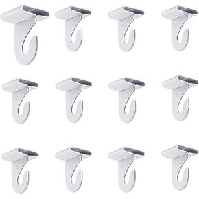 8 Pair Drop Ceiling Hooks for Hanging,White Heavy Duty Ceiling Hooks,Metal T-Bar Hooks,Suspended Ceiling Tile Hook Ceiling Clips for Home Classroom Grid Office & Decorations in Saudi Arabia