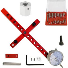 Table Saw Dial Indicator Gauge, 11" Long Adjustable Dial Indicator Gauge Anodized Aluminum Dial Indicator Gauge Precision Steel Pin and Arbor Run-Out Kit for Aligning Calibrating Work Shop Machinery in Saudi Arabia