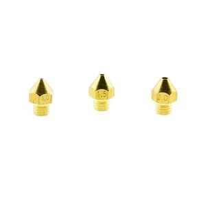 3qty 3D Printer Larger Size Brass Extruder Mk7 Mk8 Nozzles 1.0mm 1.5mm for 1.75mm Filament 2.0mm for 3.0mm Filament in Kuwait