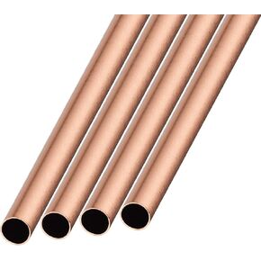 أنبوب نحاسي METALLIXITY (2.5 مم OD × 0.25 مم جدار T × 300 مم طول) 4 قطع، أنابيب مستقيمة - للتأثيث المنزلي، والآلات، والحرف اليدوية اليدوية in Kuwait