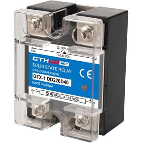 تتابع الحالة الصلبة SSR-40DD 40A DC إلى DC إدخال 3-32VDC لإخراج 12-220VDC غطاء بلاستيكي أحادي الطور in Kuwait