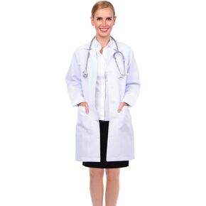 Magnus Care Professional Lab Coat for Women Men, Belted 36" Long White Lab Coat for Science Medical Doctor Nurse Student