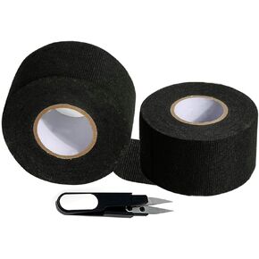 شريط تسخير الأسلاك عالي الحرارة من لاصق X 2Roll - شريط قماشي متين لأسلاك السيارات - الحماية والعزل وتخميد الضوضاء وتثبيت الكابل، 2 بوصة × 50 قدم - مقاومة لدرجات الحرارة العالية in Kuwait
