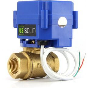 U.S. Solid 3/4" Motorized Ball Valve 85-265V AC Brass Electrical Ball Valve, 2 Wire Auto Return Setup Normally Closed in Saudi Arabia