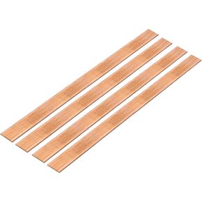 MECCANIXITY 4Pcs 15.8" x 3/5" Copper Flat Bar,1/8" Thickness Copper Bar Stock for Grounding Systems Architectural Projects in Saudi Arabia