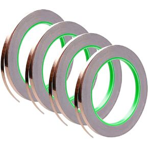 شريط من رقائق النحاس، لاصق موصل للحماية من اي ام اي، طارد البزاقات، الدوائر الورقية، الاصلاحات الكهربائية، الارض (1/4 انش) 4 نحاس AIT002 in Kuwait
