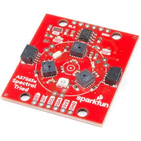 SparkFun Triad Spectroscopy Sensor - AS7265x Optical inspection breakout Combines visible UV IR LEDs w/ three spectral sensors Vcc 3.3V Qwiic I2C Serial Breadboardable or No Soldering Required in Saudi Arabia
