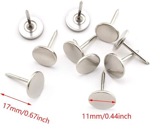 SDTC Tech Flat Head Upholstery Tack Furniture Decoration Thumb Pushpins Nails - 100 pcs, Bronze Tone in Kuwait