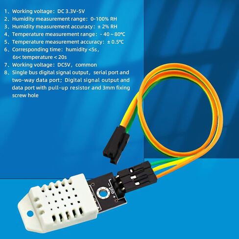 في تيليسكيه وحدة استشعار الرطوبة الرقمية DHT22/AM2302 من قطعتين - وحدة استشعار الرطوبة بتيار مستمر 3.3-5 فولت مع سلك بديل SHT11 SHT15 لاردوينو in Kuwait