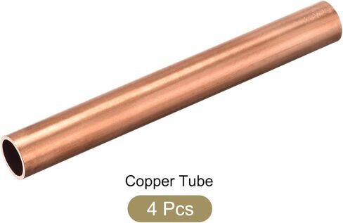 أنبوب نحاسي METALLIXITY (12 مم OD × 1 مم جدار T × 100 مم طول) 4 قطع، أنابيب مستقيمة - للتأثيث المنزلي، والآلات، والحرف اليدوية اليدوية in Kuwait