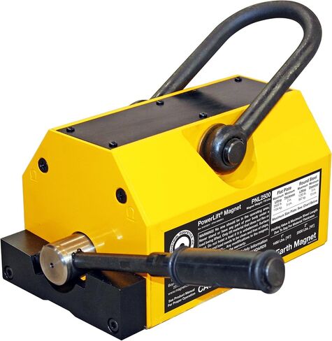 MAG-MATE PNL2500 Powerlift Magnet, Heavy Duty Magnet, with 3 to 1 Lift Saftey, Rare Earth Magnet with 2500 lbs Lifting Capacity, Yellow or Green in Color in Saudi Arabia