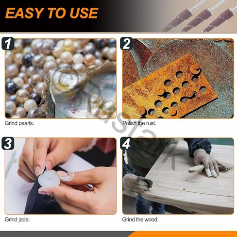 مجموعة من 54 قطعة من قطع حجر الطحن وعجلات الصنفرة من روستارك لأداة دوارة مع ساق 1/8 بوصة، رأس عجلة طحن كاشطة مثبتة على أحجار الطحن، وتلميع اليشم، وإزالة الصدأ in Kuwait