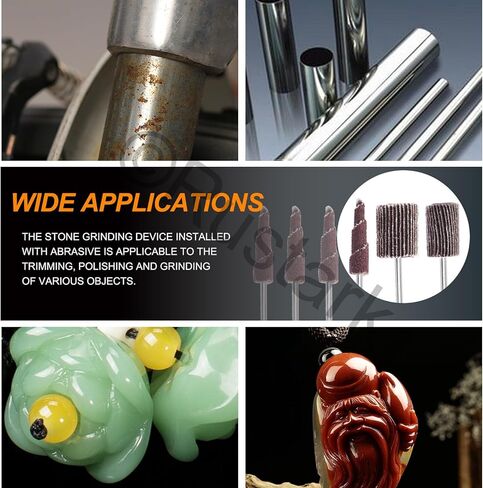 مجموعة من 54 قطعة من قطع حجر الطحن وعجلات الصنفرة من روستارك لأداة دوارة مع ساق 1/8 بوصة، رأس عجلة طحن كاشطة مثبتة على أحجار الطحن، وتلميع اليشم، وإزالة الصدأ in Kuwait