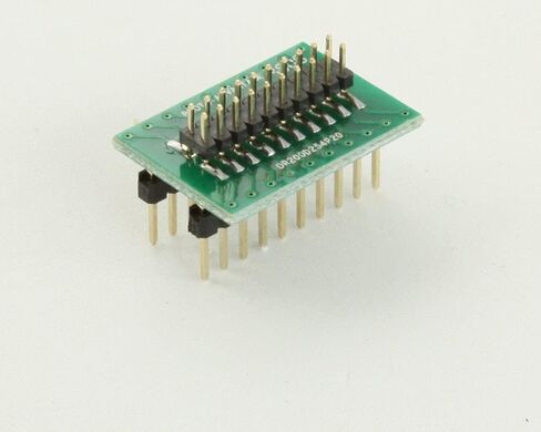 ChipQuik Proto-Advantage DR200D254P20M صف مزدوج 2.00 مم درجة 20 دبوس رأس ذكر إلى محول DIP-20 in Kuwait