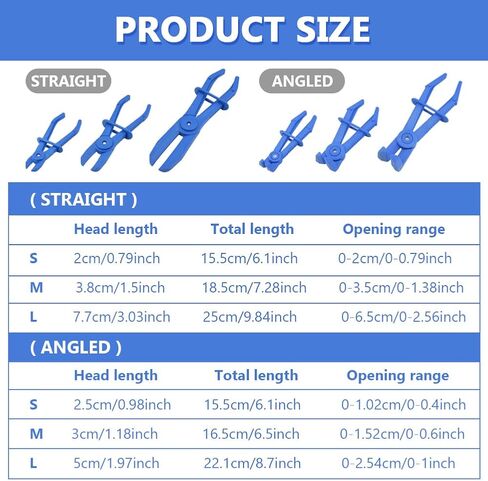 6pcs Hose Pinch Clamp Pliers, Lightweight and Durable Nylon Design, for Flexible Hoses, Fuel Hoses, Gas Lines, Brake Hoses and Radiator Hoses(Blue) in Saudi Arabia