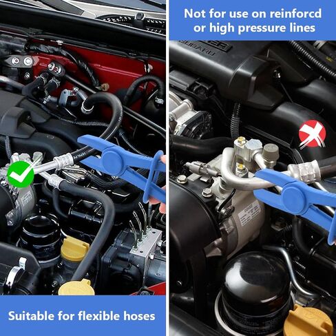 6pcs Hose Pinch Clamp Pliers, Lightweight and Durable Nylon Design, for Flexible Hoses, Fuel Hoses, Gas Lines, Brake Hoses and Radiator Hoses(Blue) in Saudi Arabia