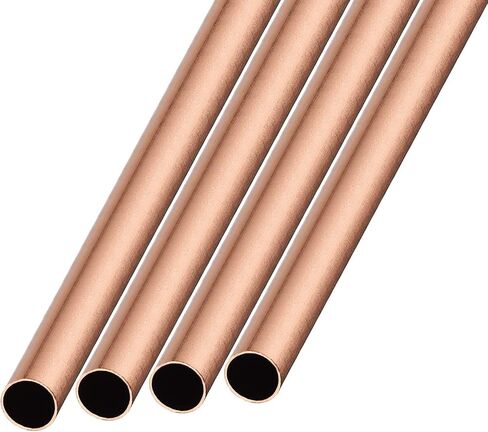 أنبوب نحاسي METALLIXITY (2.5 مم OD × 0.25 مم جدار T × 300 مم طول) 4 قطع، أنابيب مستقيمة - للتأثيث المنزلي، والآلات، والحرف اليدوية اليدوية in Saudi Arabia