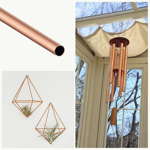 أنبوب نحاسي METALLIXITY (2.5 مم OD × 0.25 مم جدار T × 300 مم طول) 4 قطع، أنابيب مستقيمة - للتأثيث المنزلي، والآلات، والحرف اليدوية اليدوية in Saudi Arabia