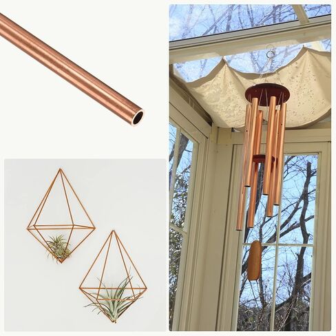 METALLIXITY Copper Tube (4mm OD x 0.5mm Wall T x 300mm L) 2Pcs, Straight Tubing - for Home Furnishing, Machinery, DIY Handicraft in Saudi Arabia