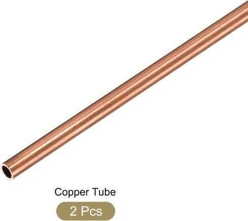 METALLIXITY Copper Tube (4mm OD x 0.5mm Wall T x 300mm L) 2Pcs, Straight Tubing - for Home Furnishing, Machinery, DIY Handicraft in Saudi Arabia
