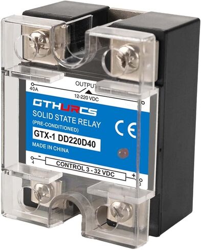 تتابع الحالة الصلبة SSR-40DD 40A DC إلى DC إدخال 3-32VDC لإخراج 12-220VDC غطاء بلاستيكي أحادي الطور in Kuwait