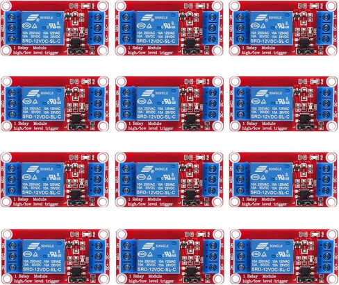 DIANN 12 قطعة تيار مستمر 12 فولت وحدة التتابع 1 قناة لوحة التتابع مع Optocoupler دعم الزناد عالي/منخفض المستوى in Saudi Arabia