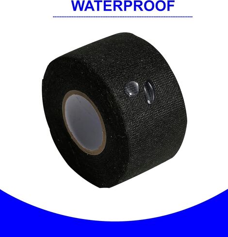 شريط تسخير الأسلاك عالي الحرارة من لاصق X 2Roll - شريط قماشي متين لأسلاك السيارات - الحماية والعزل وتخميد الضوضاء وتثبيت الكابل، 2 بوصة × 50 قدم - مقاومة لدرجات الحرارة العالية in Kuwait