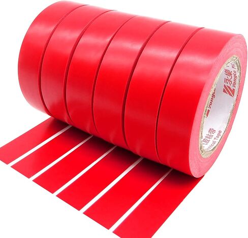 Viaky 6 Pack Electrical Tape Each Roll 0.6" x 50' High End Industrial Grade - Rated to 176 Degrees & 600 Volts - Vinyl Insulating Backing - Perfect for Electric Wiring Projects (6 Green) in Kuwait