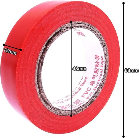Viaky 6 Pack Electrical Tape Each Roll 0.6" x 50' High End Industrial Grade - Rated to 176 Degrees & 600 Volts - Vinyl Insulating Backing - Perfect for Electric Wiring Projects (6 Green) in Kuwait
