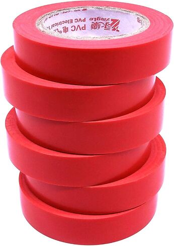 Viaky 6 Pack Electrical Tape Each Roll 0.6" x 50' High End Industrial Grade - Rated to 176 Degrees & 600 Volts - Vinyl Insulating Backing - Perfect for Electric Wiring Projects (6 Green) in Kuwait