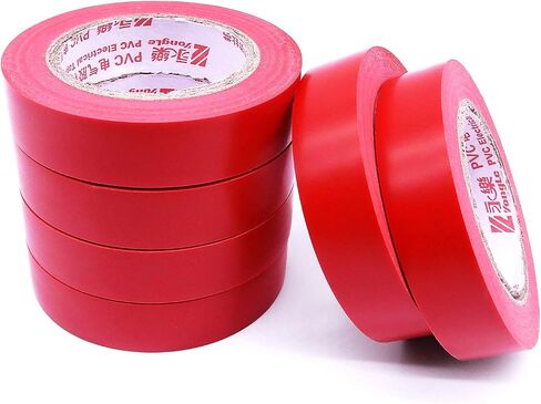 Viaky 6 Pack Electrical Tape Each Roll 0.6" x 50' High End Industrial Grade - Rated to 176 Degrees & 600 Volts - Vinyl Insulating Backing - Perfect for Electric Wiring Projects (6 Green) in Kuwait
