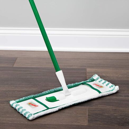 Libman Commercial 119 Microfiber Wet/Dry Floor Mop Refill Pad, Microfiber, 18" Wide, Green and White (Pack of 6) in Kuwait