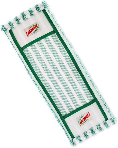 Libman Commercial 119 Microfiber Wet/Dry Floor Mop Refill Pad, Microfiber, 18" Wide, Green and White (Pack of 6) in Kuwait