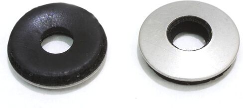 Bolt Dropper #10 x 1/2" OD Stainless steel EPDM Washers - 100 pcs, Neoprene Bonded Sealing Washers - Washer Seals - Rubber Backed Washers - Leak-proof Seal, Withstands Wet Environment - Pack of 100 in Kuwait