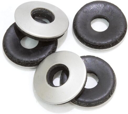 Bolt Dropper #10 x 1/2" OD Stainless steel EPDM Washers - 100 pcs, Neoprene Bonded Sealing Washers - Washer Seals - Rubber Backed Washers - Leak-proof Seal, Withstands Wet Environment - Pack of 100 in Kuwait