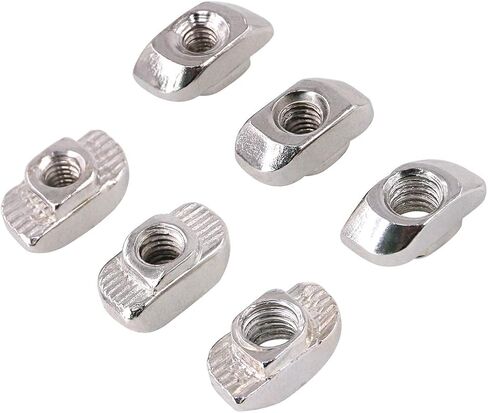 Keadic 120Pcs 3030 Series T Nuts, M4 M5 M6 Hammer Head Fastener Drop in T Slot Nut Assortment Kit with Organizing Box for Aluminum Profile - Carbon Steel Nickel Plated in Saudi Arabia